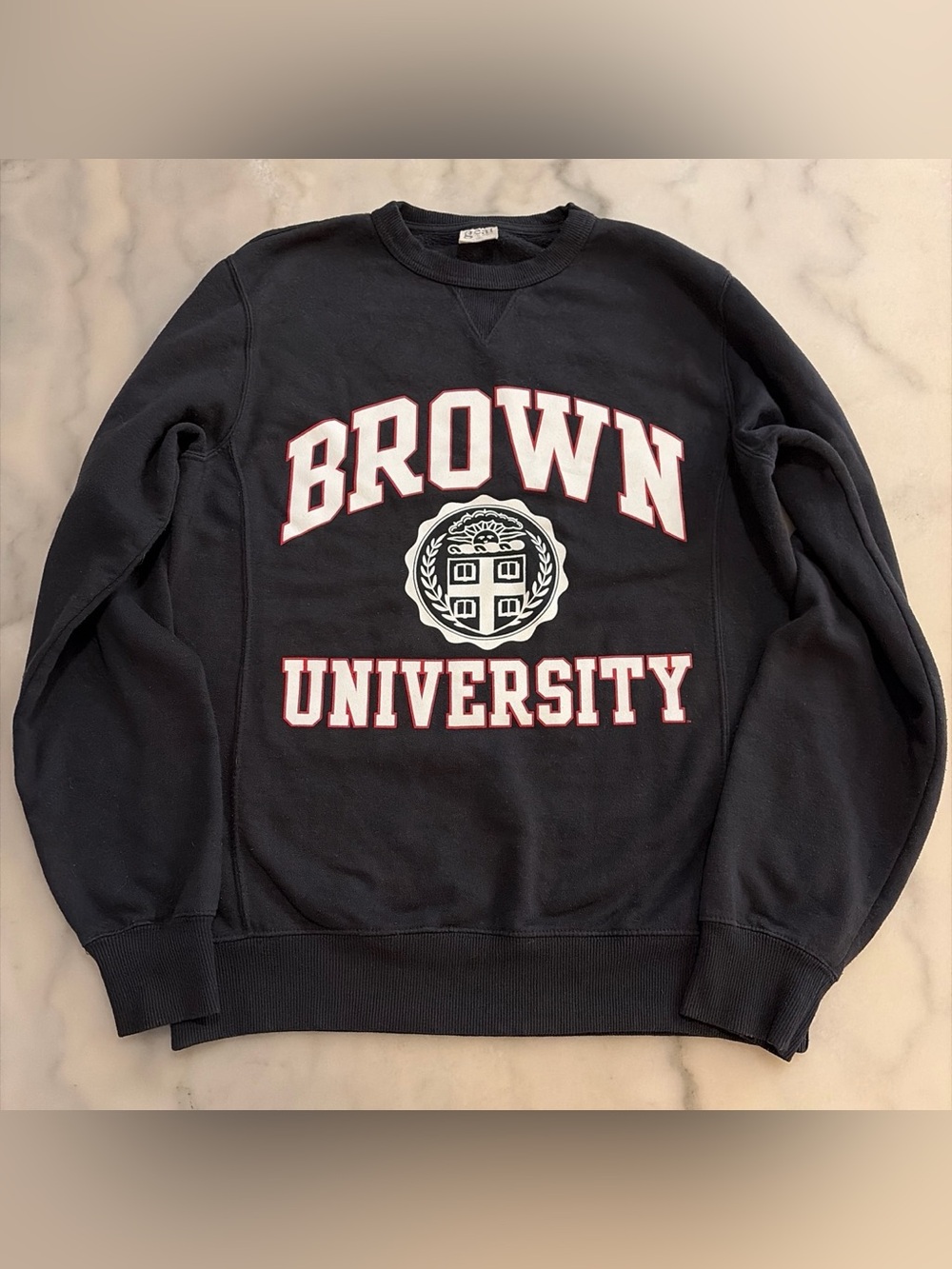Brown University Black Logo Crewneck Sweatshirt